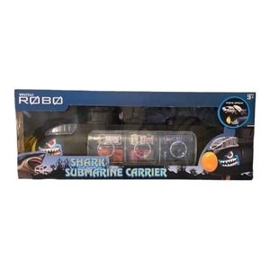 Vivitar Robo Shark Submarine Carrier Black 6-Car Toy Play Set Kids Adventure NEW